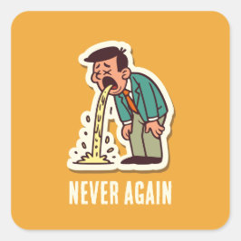 Erbrechen Quadratischer Aufkleber