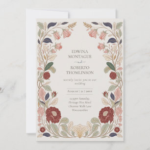 Erbschaft William Morris Inspirierte Hochzeit Einladung