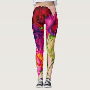 Erbse, lila und rosa leggings