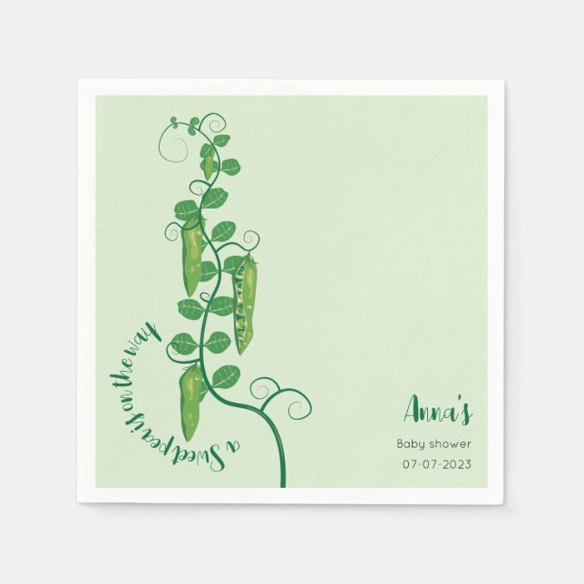 Erbse Serviette (Vorderseite)