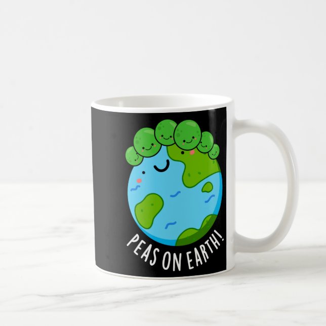 Erbsen Auf Der Erde Lustiger Gemüse-Friedenswitz D Kaffeetasse (Rechts)