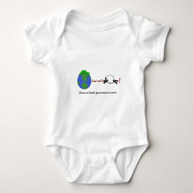 Erbsen auf Erde Baby Strampler (Vorderseite)