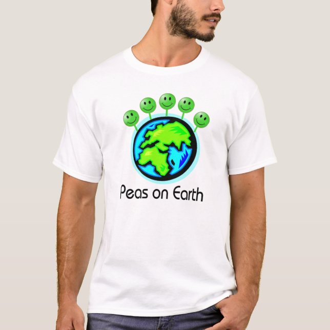 Erbsen auf Erde T-Shirt (Vorderseite)