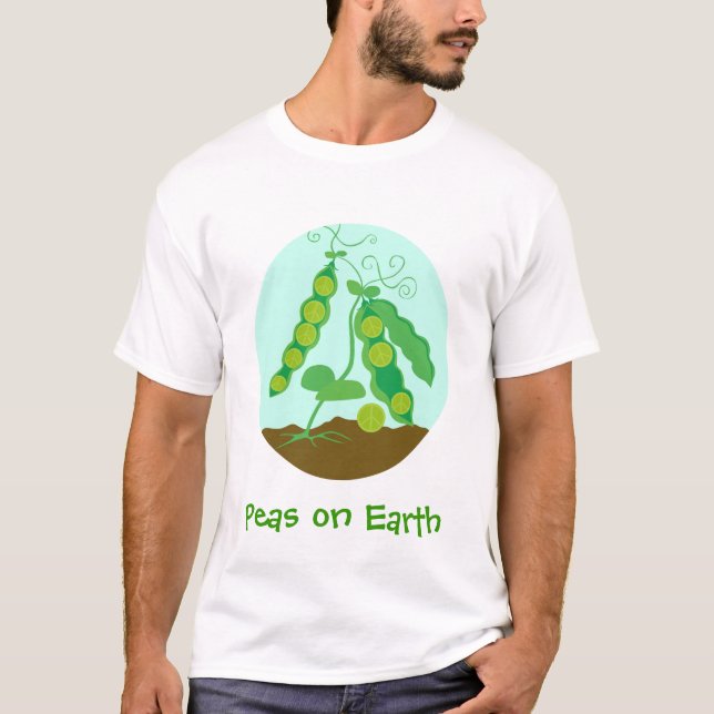 Erbsen auf Erde T-Shirt (Vorderseite)