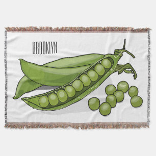 Erbsen Cartoon-Illustration Decke