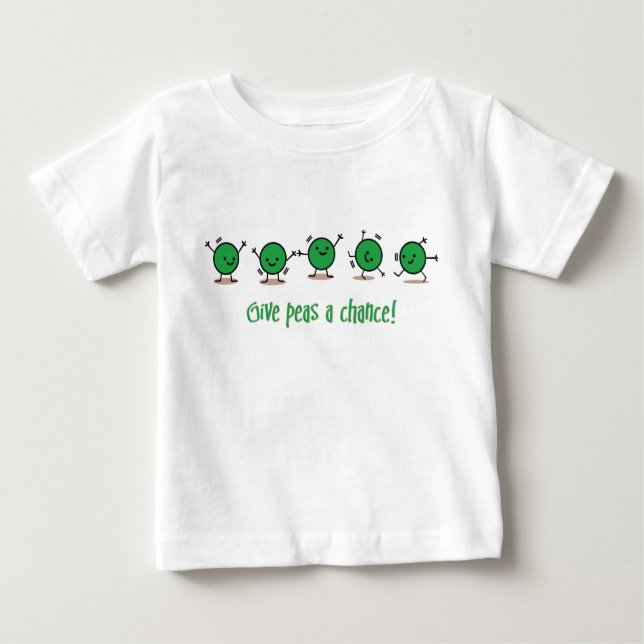 Erbsen eine Chance geben Baby T-shirt (Vorderseite)
