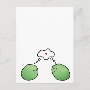 Erbsen in einem Pod Postkarte