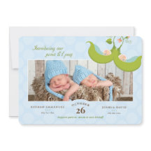 Erbsen in einer Pod-Twin-Boys 1 Pic Geburtshinweis