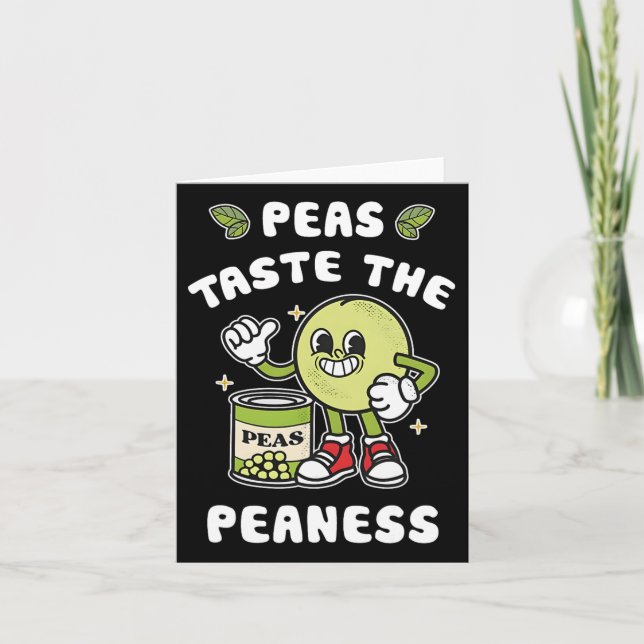 Erbsen kosten die Peaness Peas Beans Rude Joke Karte (Vorderseite)