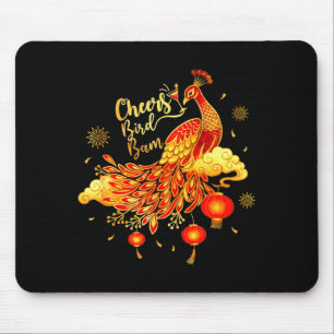 Erbsen Mahjong Prost Vogel Bam Chinesisches Mah Jo Mousepad