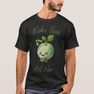 Erbsen nicht Krieg Vegan Vegetarisches Pflaumengla T-Shirt
