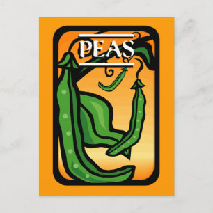 Erbsen Postkarte