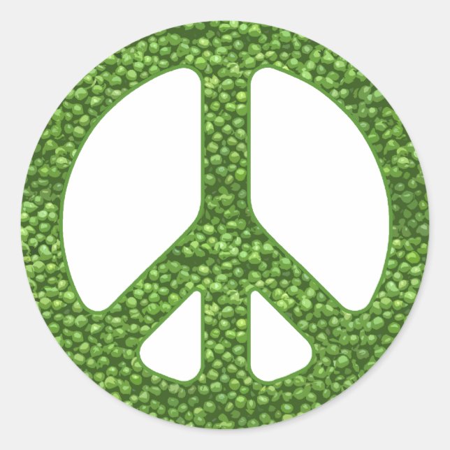 Erbsen Runder Aufkleber (Vorderseite)