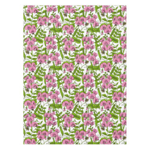 Erbsen und Hummeln, süß, rosa, grün und weiß Tischdecke