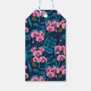 Erbsen und Hummeln, süß, rosa und blau Geschenkanhänger
