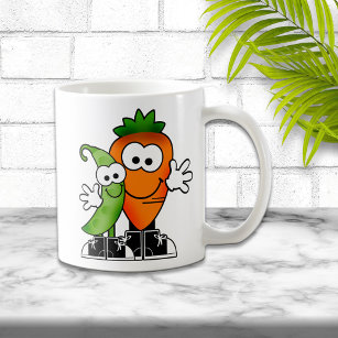 Erbsen und Karotten-Tasse Tasse