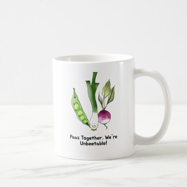 Erbsen und Veggie Die besten Freunde Pub Kaffeetasse (Rechts)