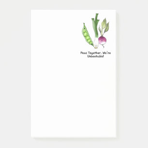 Erbsen und Veggie Die besten Freunde Pub Post-it Klebezettel