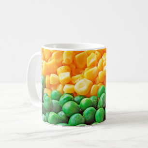 Erbsen und Zuckermais Kaffeetasse