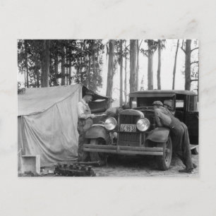 Erbsenpflücker aus Vermont: 1935 Postkarte