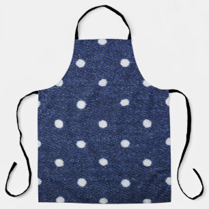 Erbsenstempel: Denim-Stofftextur. Schürze