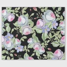 Erbstück Blumen pastell Rosen schwarz