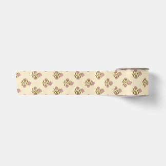Erbstück-Blumen - Staubiges Mauve-Rosa und Sanftes Satinband