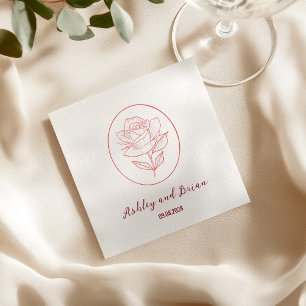 Erbstück Garten Klassische Florale Rosen Hochzeit Serviette