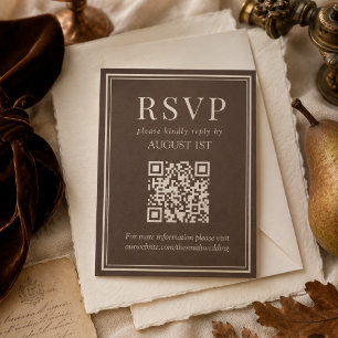 Erbstück-Harvest-QR-Code-Hochzeit RSVP Karte