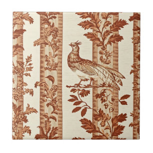 Erbstück-Henne-Blumenstreifen-Toile-Muster Fliese