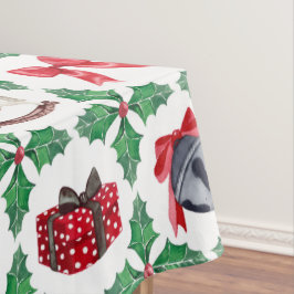 Erbstück-Holly-Patchwork-Weihnachtsfest Tischdecke