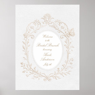 Erbstück Rococo-Braut Hochzeitsdusche Brunch Begrü Poster