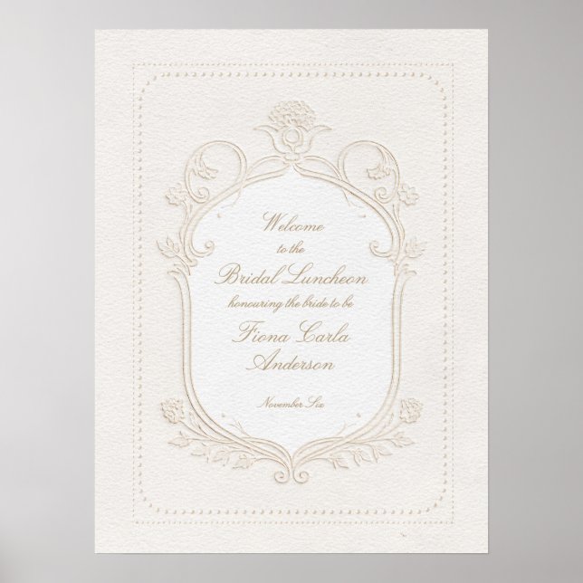 Erbstück Rococo-Bridal-Luncheon-Shower-Empfang Poster (Vorne)
