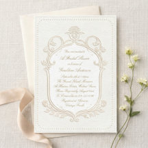Erbstück Rococo-Bridal-Shower-Einladung