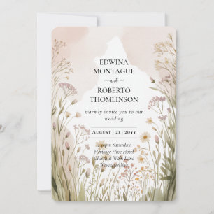 Erbswildblumenwiese Hochzeit Einladung