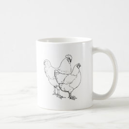Erbzucht-Hühner - Hahn und Henne Kaffeetasse