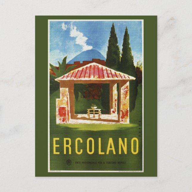 Ercolano Neapel Italienische Sommerreise Postkarte (Vorderseite)