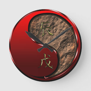 Erd-Drache Runde Wanduhr
