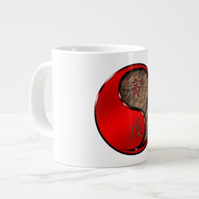 Erd-Tiger Jumbo-Tasse (Vorderseite Links)