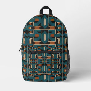 Erd- und Sky-Grid Bedruckter Rucksack