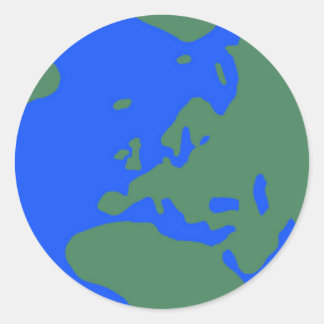Erdaufkleber Runder Aufkleber