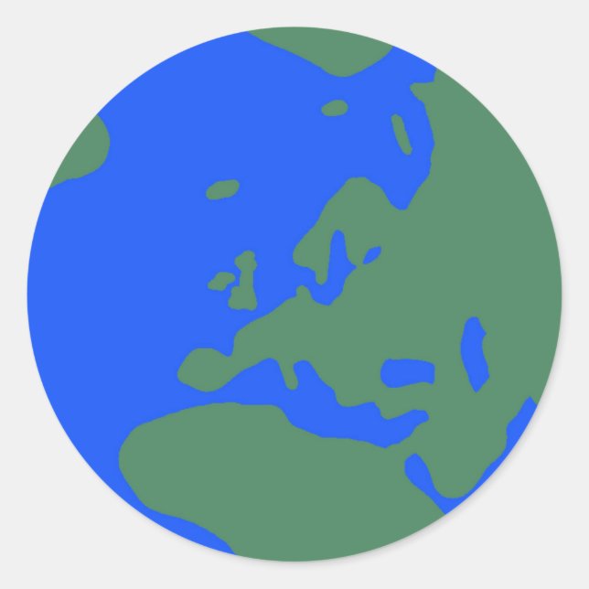 Erdaufkleber Runder Aufkleber (Vorderseite)