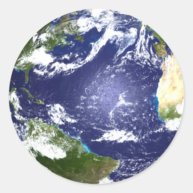 Erdaufkleber Runder Aufkleber (Vorderseite)