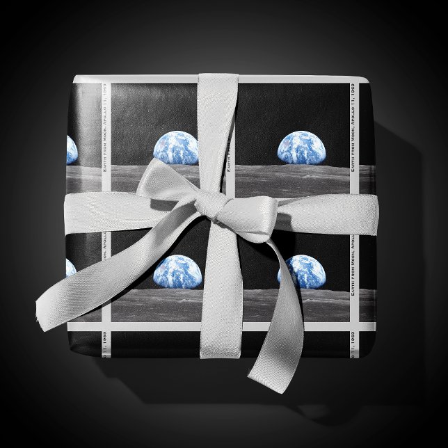 Erdaufstieg über dem Mond, Apollo 11, 1969 Geschenkpapier (Von Creator hochgeladen)