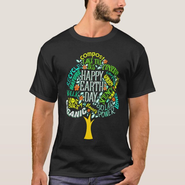Erdbaum Rette Erdinspiration T-Shirt (Vorderseite)
