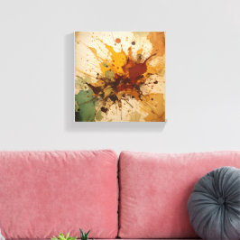 Erdbeben: abstrakte Aquarellkunst Leinwanddruck