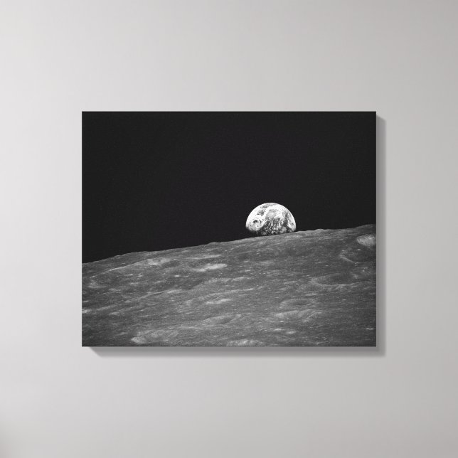 Erdbeben aus Apollo 8 Moon Mission Leinwanddruck (Vorderseite)