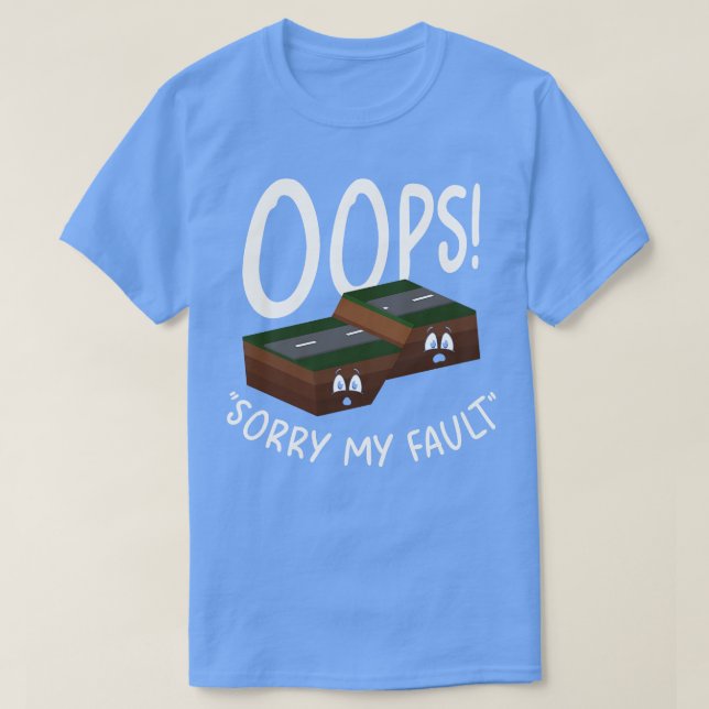 Erdbeben Fault Ground Shake Humour Puff T-Shirt (Design vorne)