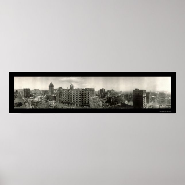 Erdbeben Ruins SF Foto 1906 Poster (Vorne)