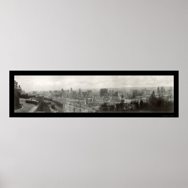 Erdbeben Ruins SF Foto 1906 Poster (Vorne)